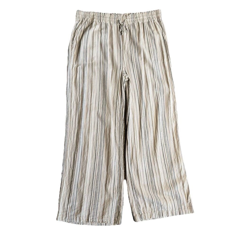 Studio Park x Kerstin Lindquist LG Striped Linen Pant Beachwood Brown Stripe